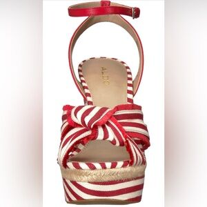 ❣️ALDO Riliviel Red & White striped wedge sandals❣️‼️BRAND NEW‼️ Never worn❗️